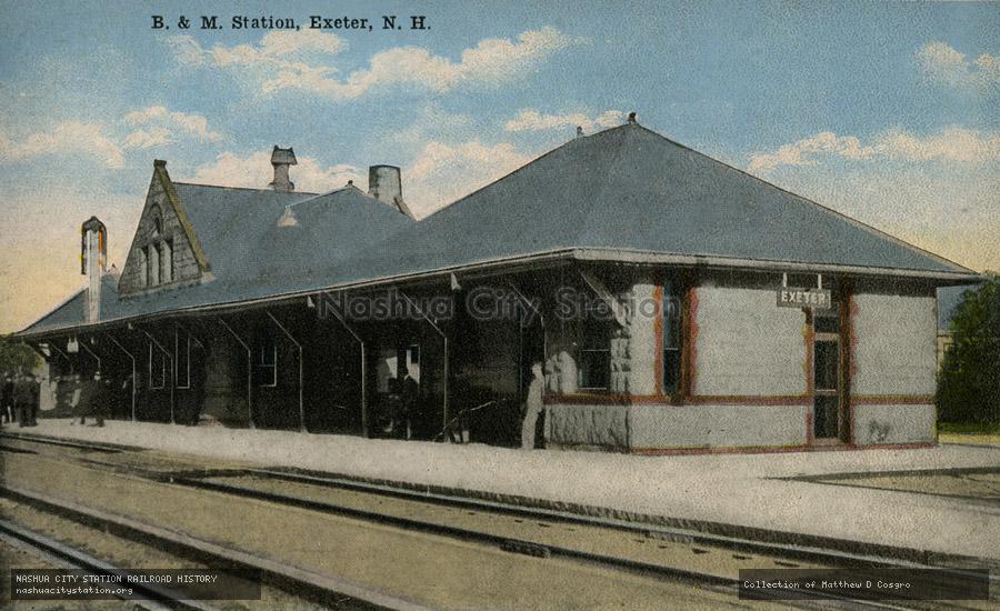Postcard: Boston & Maine Station, Exeter, N.H.